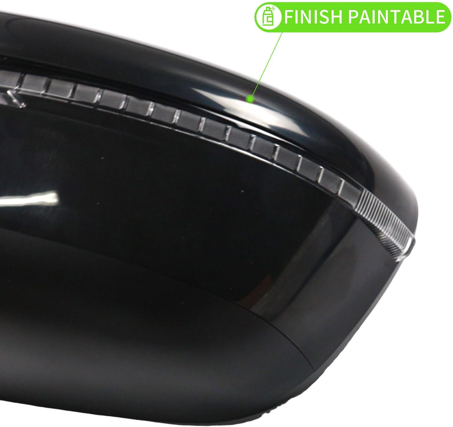Side Mirror Car Door Mirror Fits for NISSAN ROGUE 2017-2019 Left Driver Side|NI1320287|Power|LAMP|Heat| Black LH-7 Wires