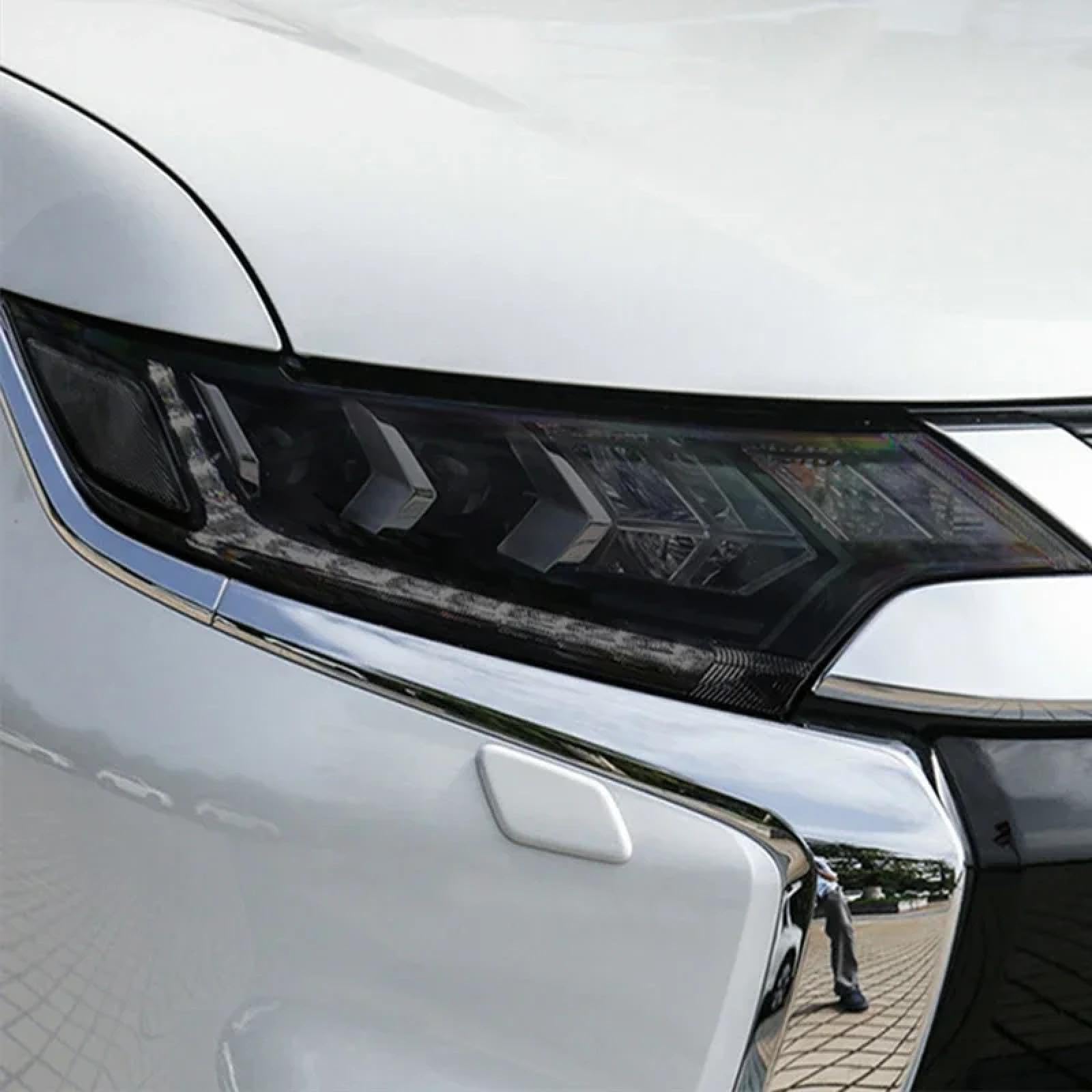 Folia Przyciemniająca na Reflektory dla Mitsubishi Outlander 2015-2021, folia na reflektory samochodowe renowacja reflektorów przezroczysta czarna naklejka Tpu