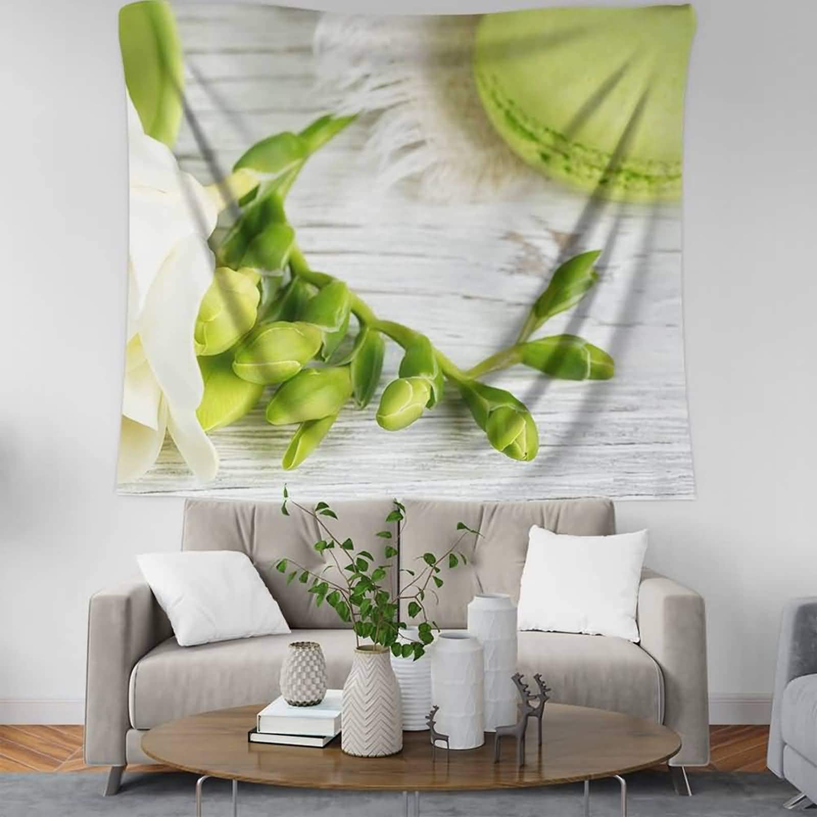 Tenture murale macaron imprimée multicolore de 150x150 cm style tendance mode