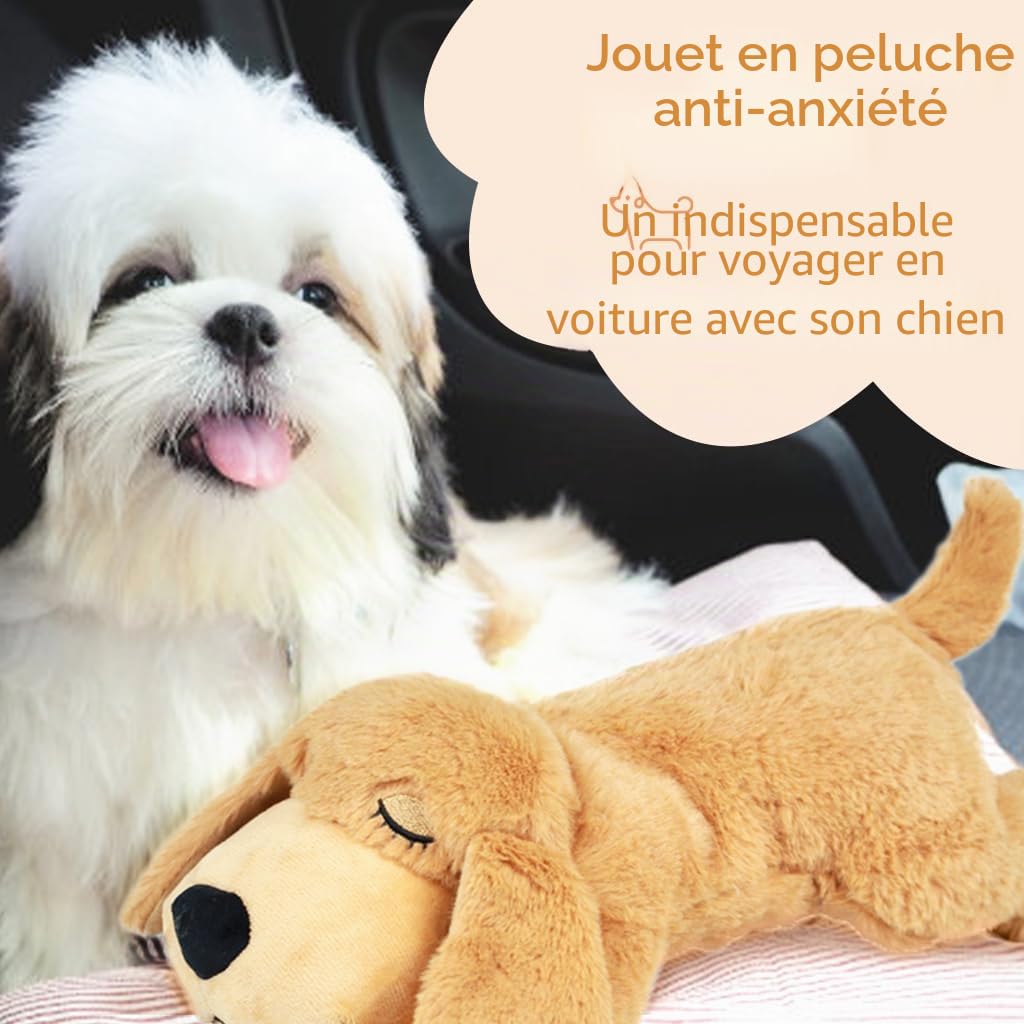Vocheer Jouet en Peluche pour Chiot - Soulage l'Anxiété, Aide au Rythme Cardiaque et au Sommeil - Dressage Comportemental