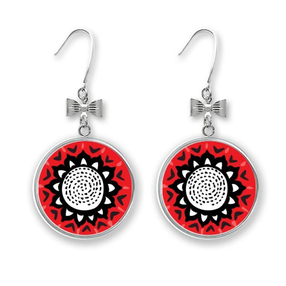 Boucles d'oreilles pendantes Mexique et tournesol en métal