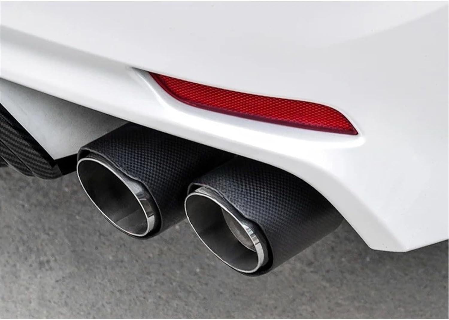 Car Carbon Fiber Muffle Tip Tool Four Out Compatible For Q7 Tail Tip Tipe Throat Tuning Accessories