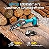 Seesii Mini Chainsaw, 6-inch Mini Chainsaw Cordless, Handheld Electric Power Chain Saw with 2 Batteries, for Tree Trimming Wood Cutting, Best Gifts for Father, Dad, Husband, Men #2