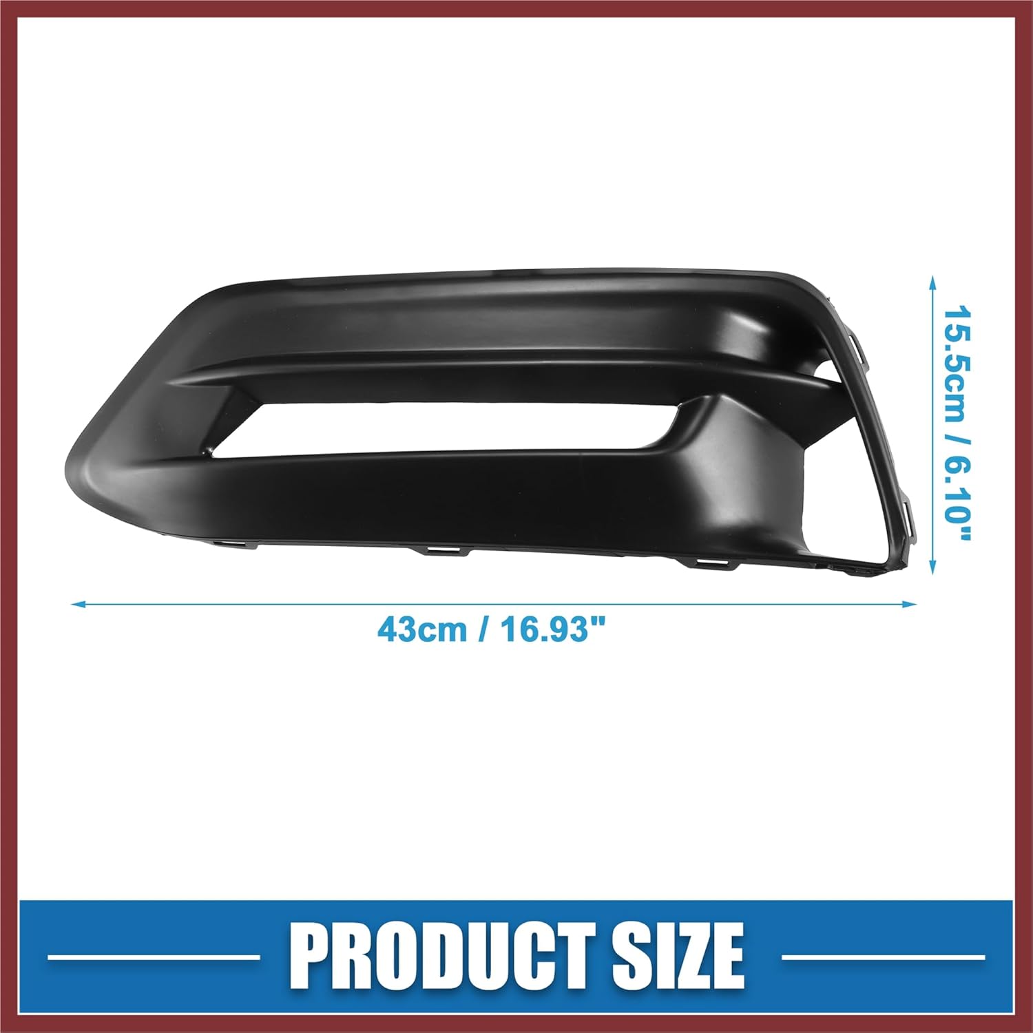 Car Front Fog Light Cover Grille Left Right for Honda Accord EX EX-L Sport Touring 2018-2020 ABS Plastic Black (Set of 2) Replace Parts