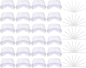 WILLBOND 2/5/12/24 Set Nurse Hat with Pins White Vintage Nursing Caps Costume Accessories for Graduation Halloween Cosplay