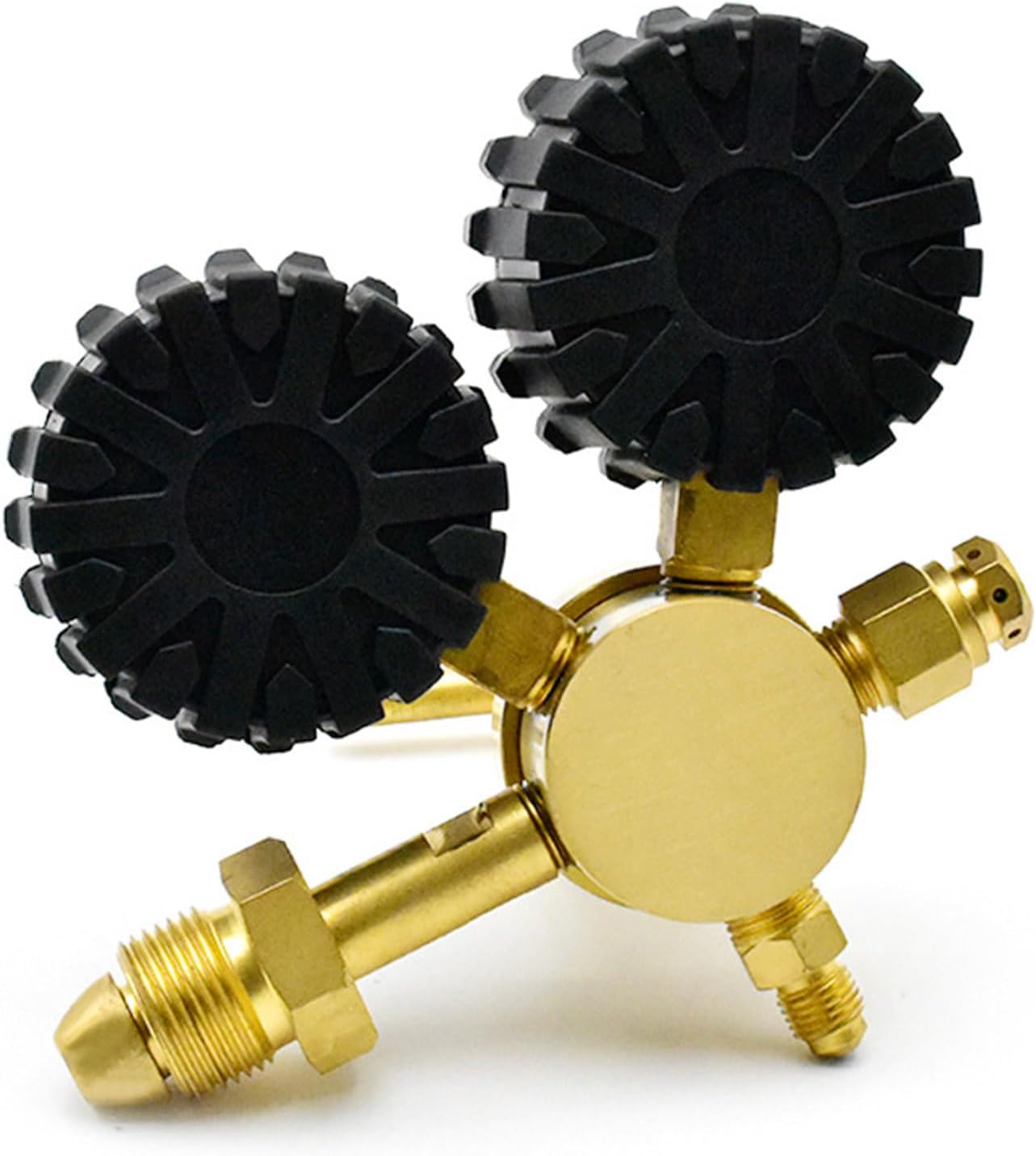 Nitrogen Regulator, 0-800PSI Delivery Pressure Argon Tank Regulator, CGA580 Inlet & 1/4” Male Flare Outlet Brass for Helium Argon Nitrogen Tank, 60” Hose for HVAC Purge Test