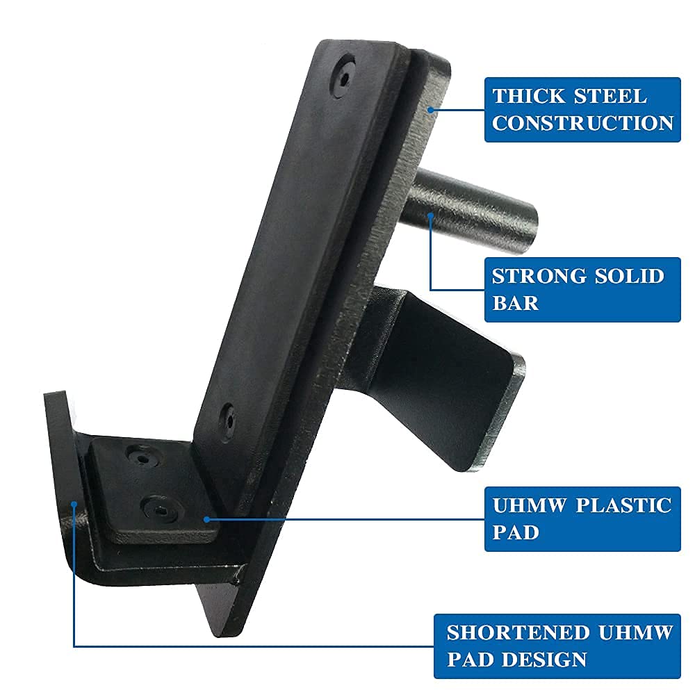 PLKO J-Hook for Power Rack Attachmen,Set of 2,Fits 3" x 3" Steel Power Cages,Lift Safety Fit 1" Tubing?Ǫ