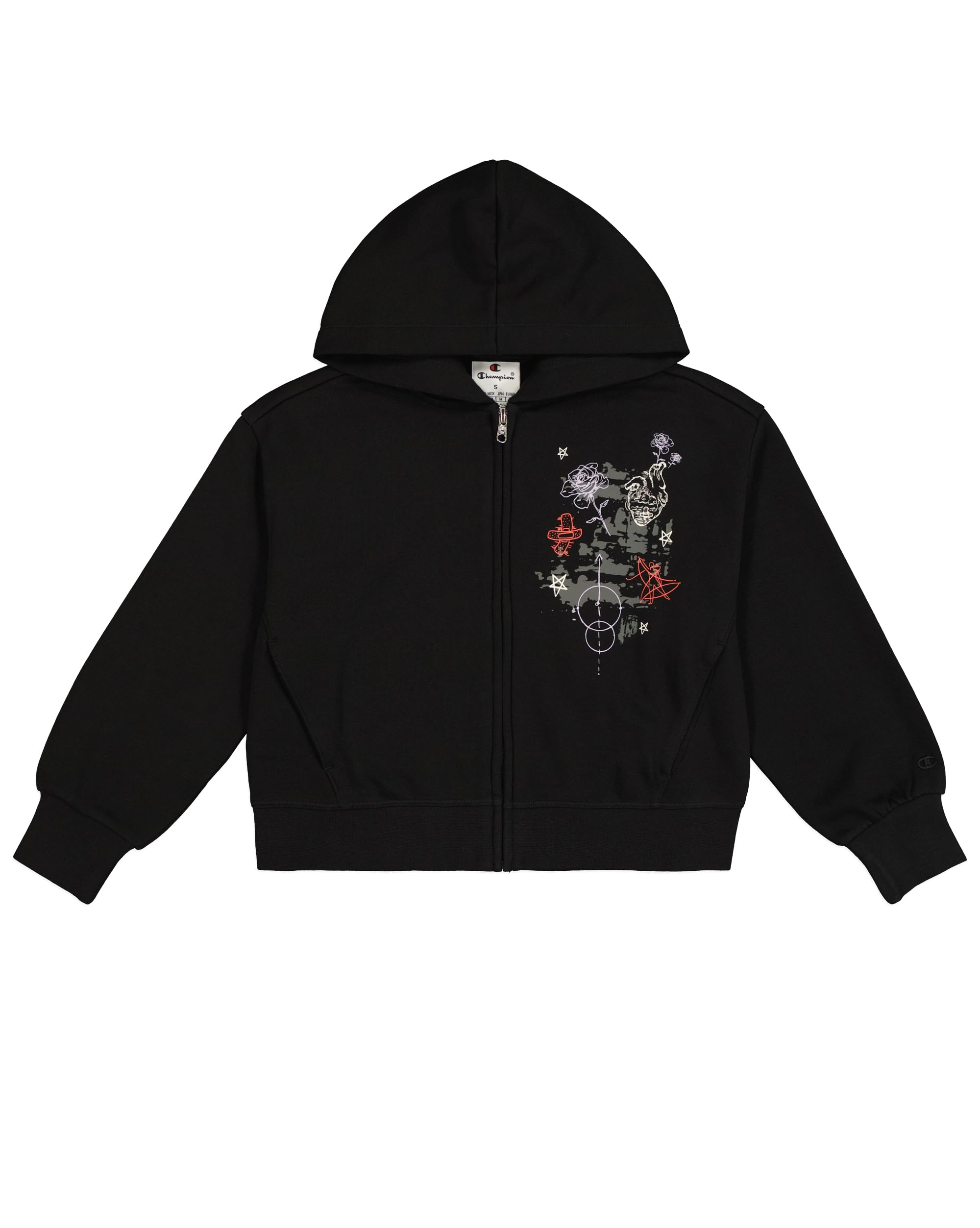 Champion Legacy Emotional Dance G (405015) - Ultra-Light Soft Compact Fleece (240gr) Full-Zip Hooded Felpa con Cappuccio Bambine e Ragazze (Pacco da 1)