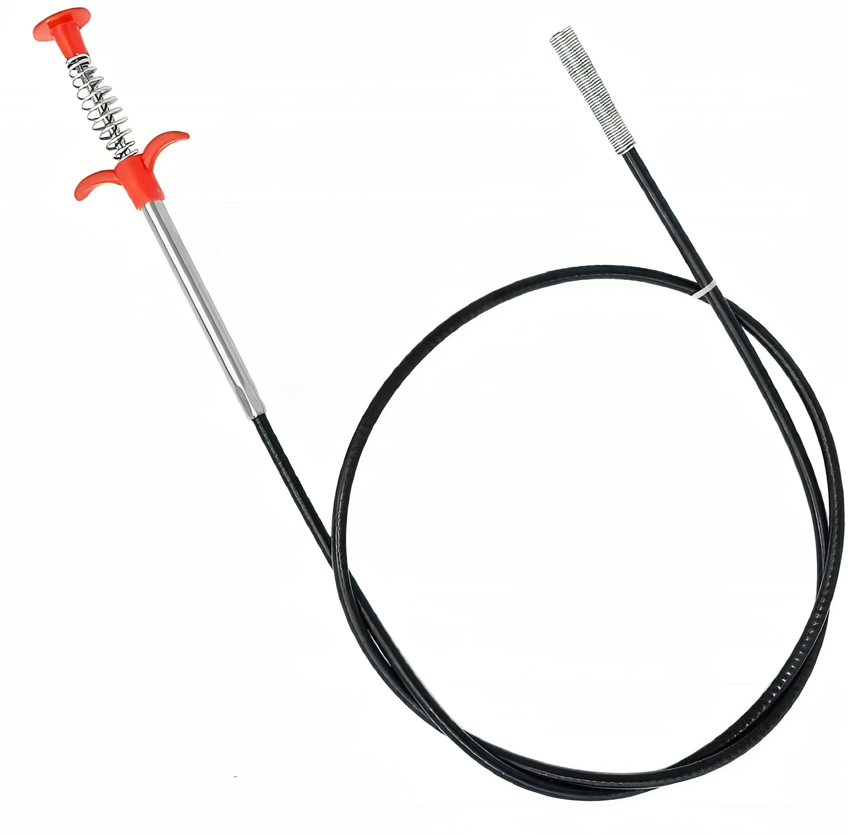 The Luxe & Essential Co. Drain Cleaning Wire (162 cm) | Reusable Hair-Catching Tool | ABS & Stainless Steel Spring Stick | For Sink & Bathtub Drains | Clog Remover | Pack of 1-picture-13