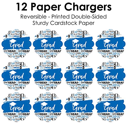 Big Dot of Happiness Blue Grad - Set de 12 platos redondos de papel miniatura 5