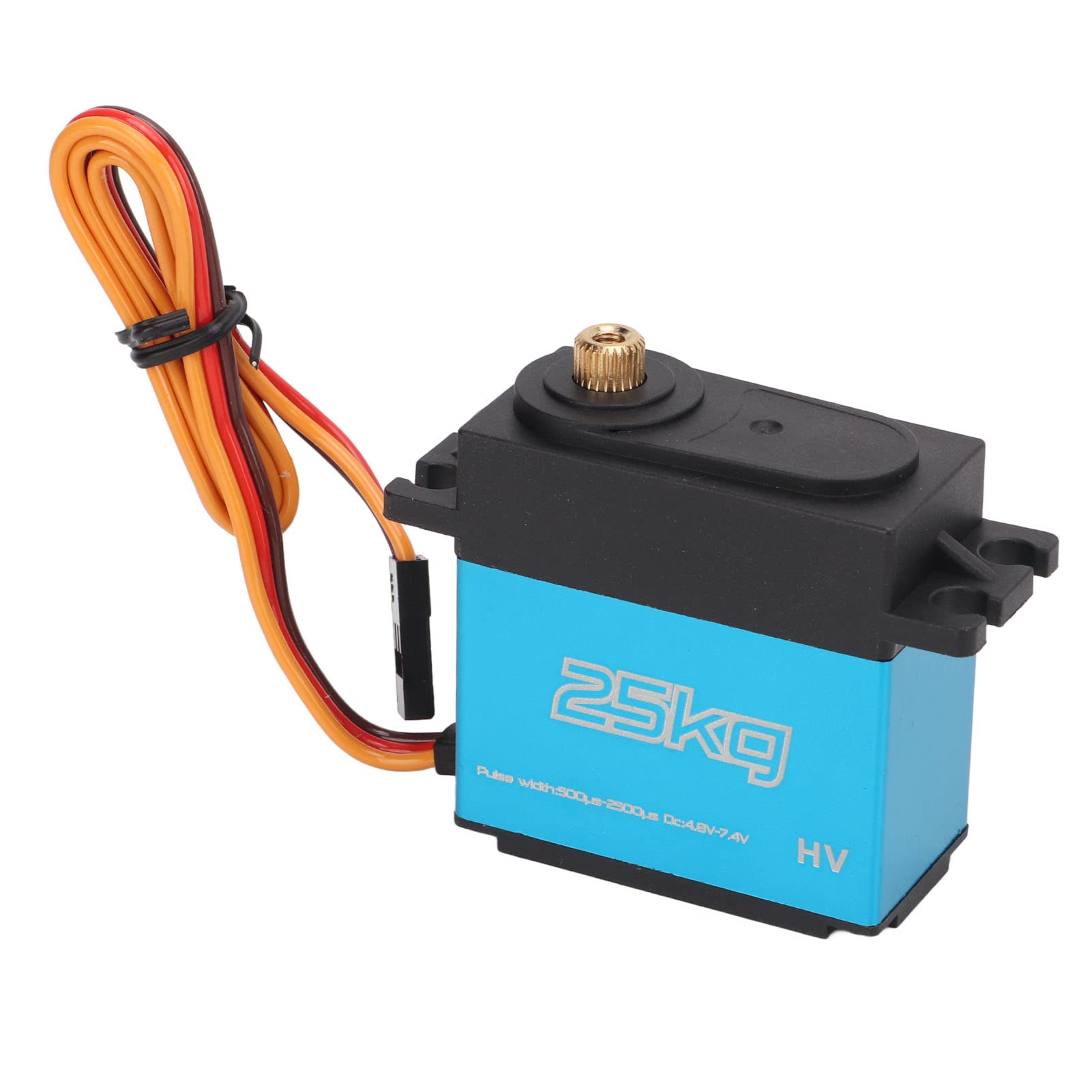 Servo digital de 4 piezas de 25 kg, servo digital RC con engranaje de metal y brazo servo 25T, servo impermeable de alto par para coche RC 1/10 1/12, robot, avión, con
