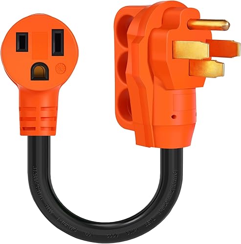 Ficstar Cable adaptador RV de 50 amperios a 30 amperios, adaptador de corriente eléctrica NEMA 14-50P a NEMA TT-30R, cable adaptador de espina de