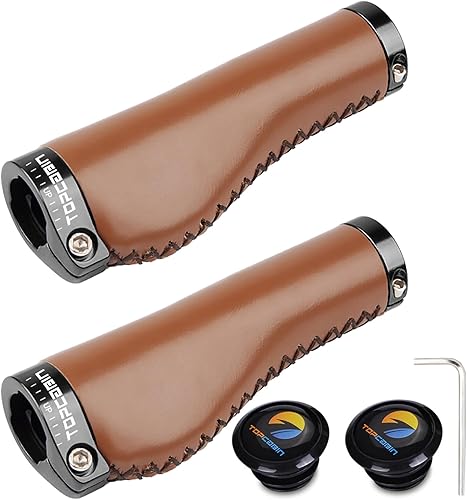 Vista 77 de Empuñaduras de manillar de bicicletas, empuñaduras ergonómicas de aluminio para bicicleta, vibraciones de amortiguación, empuñaduras de manillar