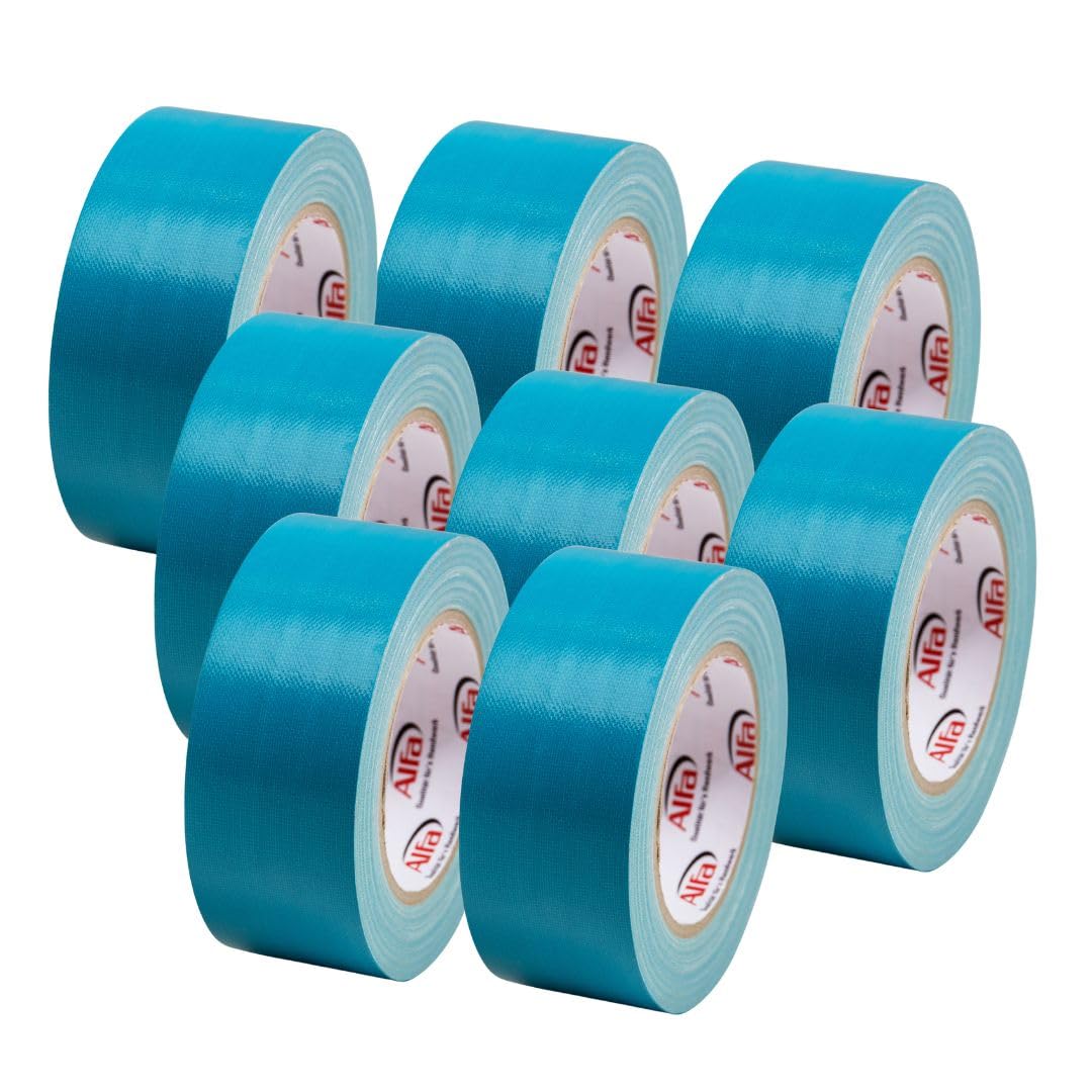 Alfa 8x UV-Beständiges Gewebeband Blau 35 mm x 25 m Panzer-Tape (200 m)