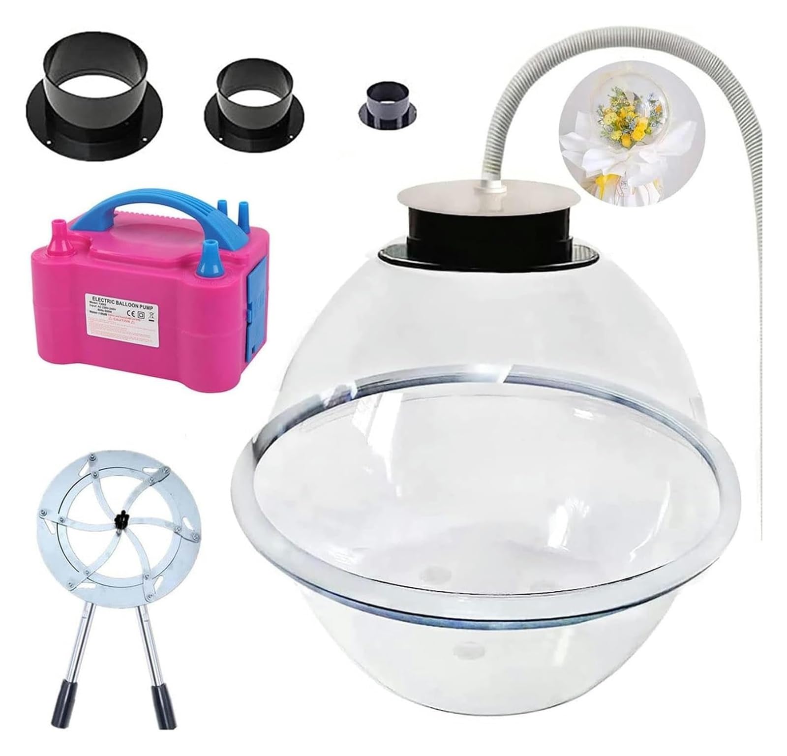 GDHKDDFL Manual balloon inflator, Balloon Stuffing Machine with Electric Pump and Expander