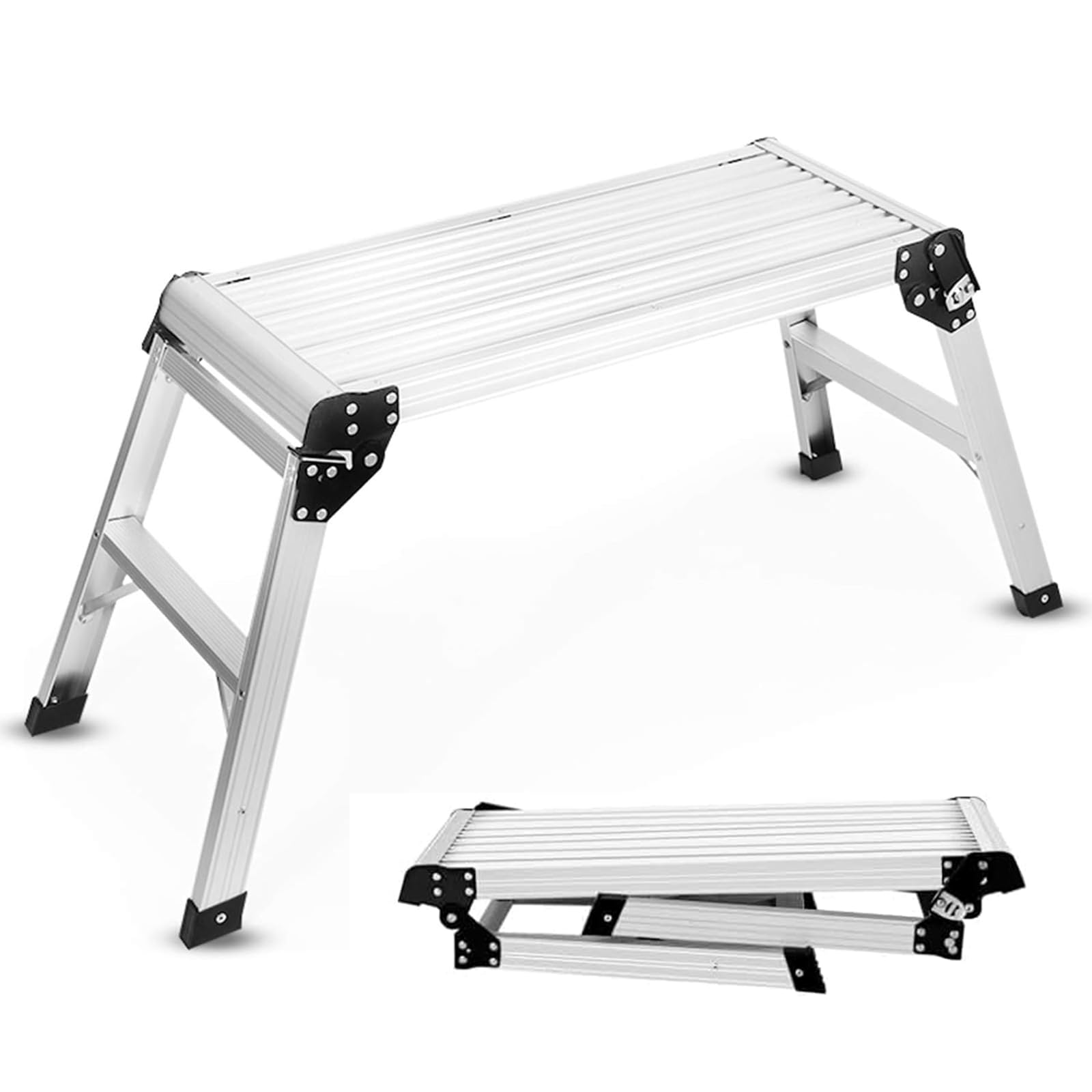 Amazon.co.jp: 洗車台 脚立 洗車 アルミ足場台 高さ50CM 天板75CM×30CM