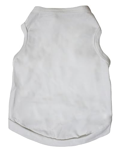 Petitebelle Camiseta de perro sin mangas para cachorro, color blanco (XXXL)