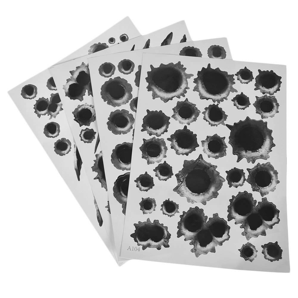 Adesivo 3D Simulato Fori Di Proiettile Per Auto E Moto - 23x29 Cm, Impermeabile, Resistente Al Calore, Decalcomania Personalizzata, Effetto Realistico