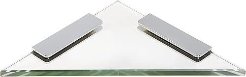 Spancraft Estante de ducha de vidrio triangular de vidrio, 10"
