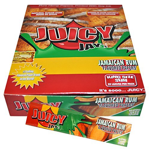 Juicy Jay King Size Slim Rolling Paper Jamaican Rum Box of 24
