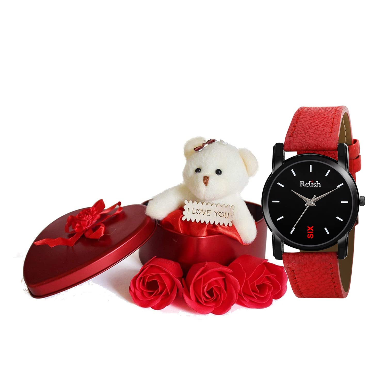 Relish Gift Pack of Analog Watch, Soft Toys with 3 Flower Box, Rakhi and Raksha Bandhan Gift for Sister (B09XX46MCG) Amazon Price History, Amazon Price Tracker