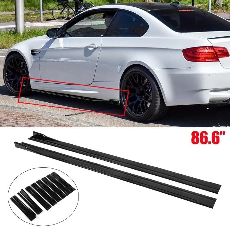 Faldones laterales coche negro brillante de 2,2m para Serie 3 E92 Coupe 2