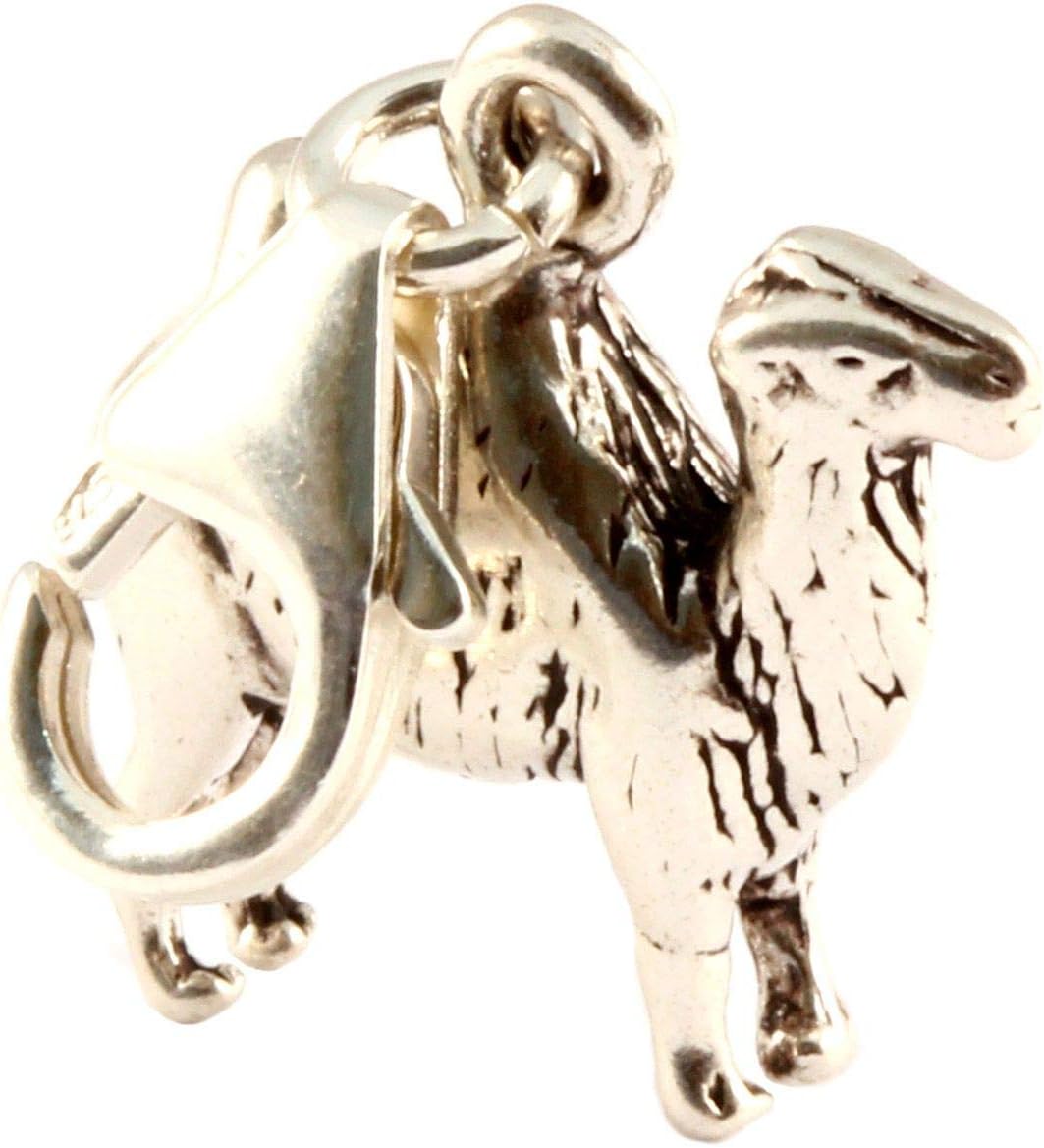 Sterling Silver Camel Clip On Charm - Soldered On Clasp
