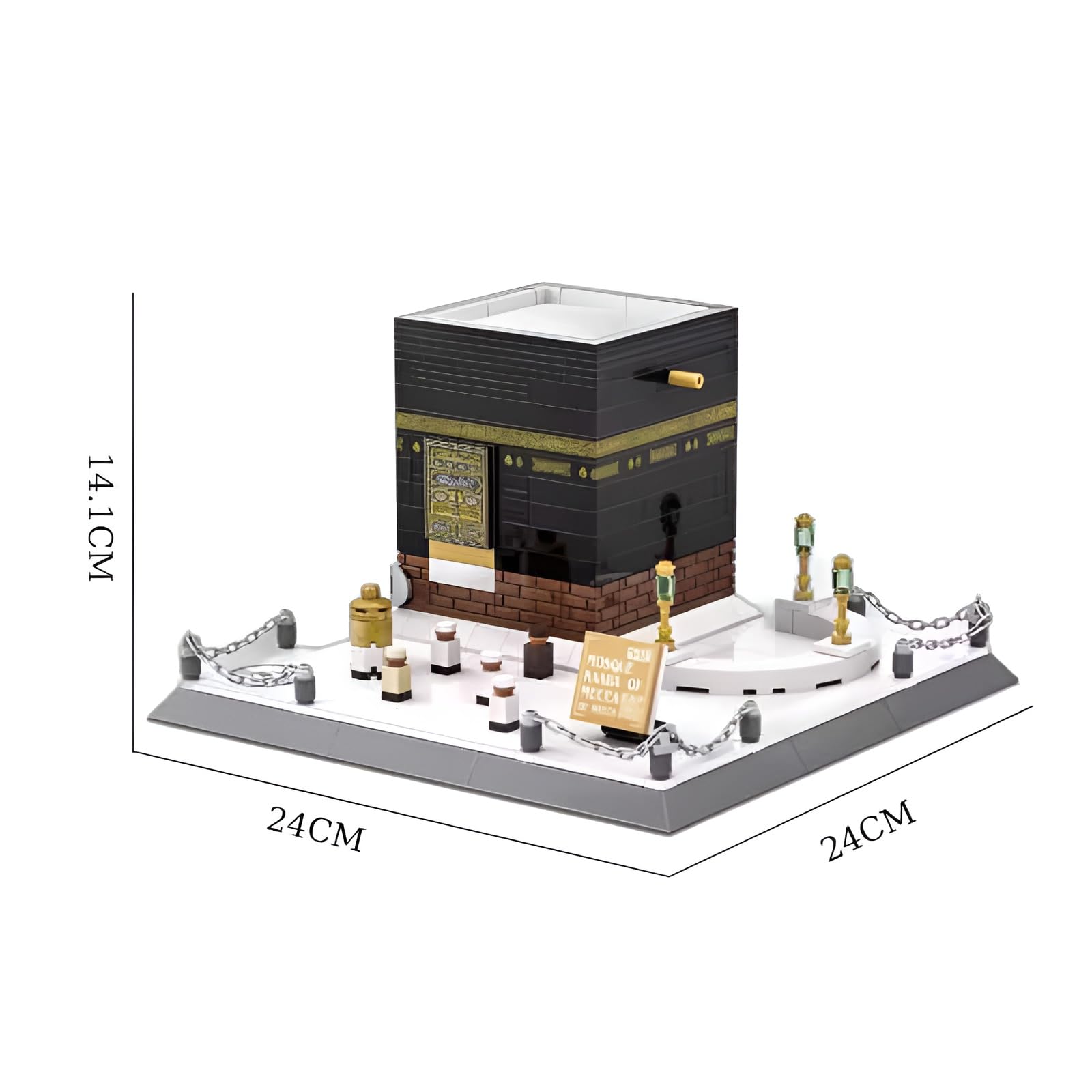 Mosque Kaaba of Mecca Building Blocks Set, 446-Piece Islamic Architecture Model Bricks Kit - Image 2