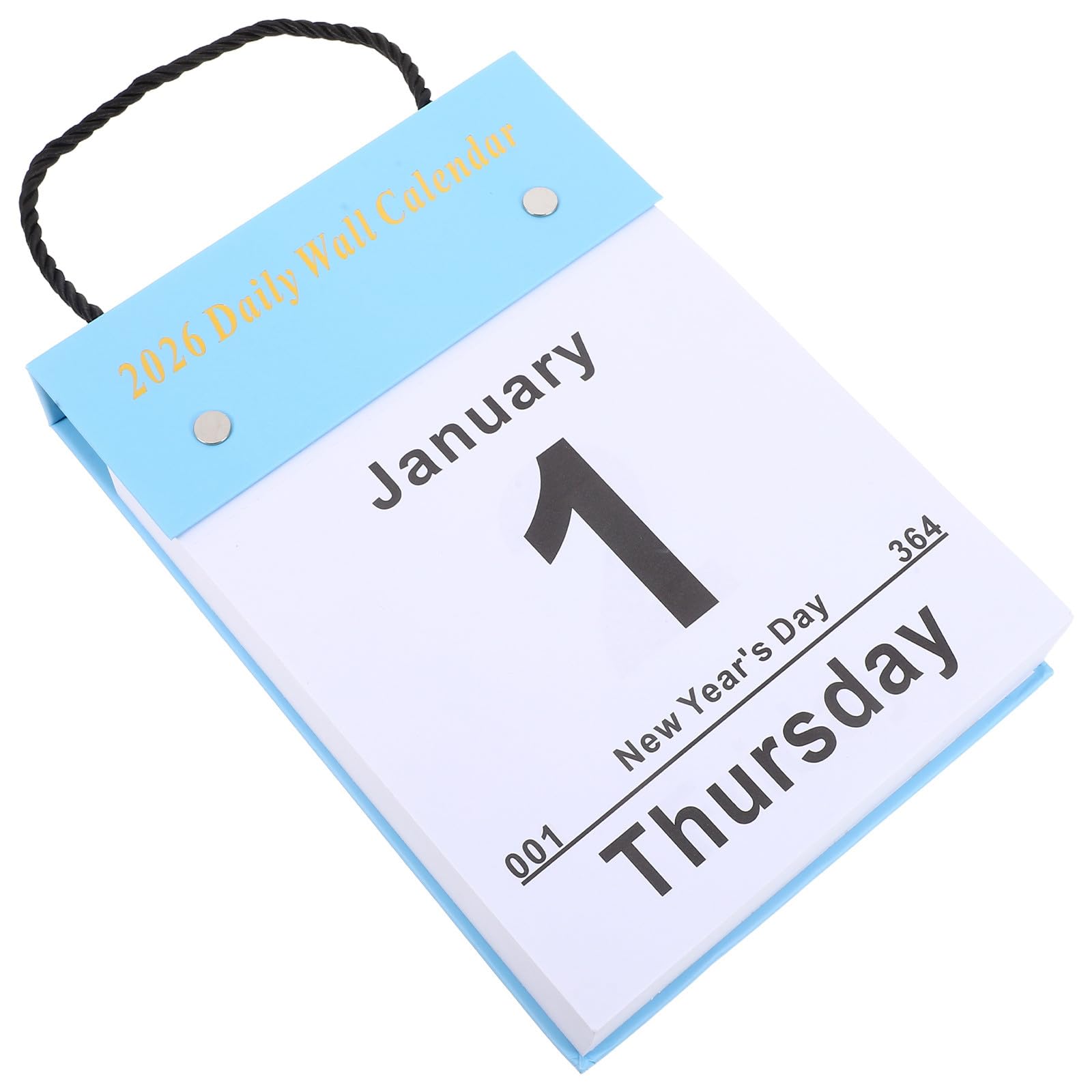 DOITOOL Calendario desprendible | Calendario de pared de 2026 páginas con cordón para colgar | Planificador vertical de letra grande, fácil de leer, para personas mayores, residencias, aulas y