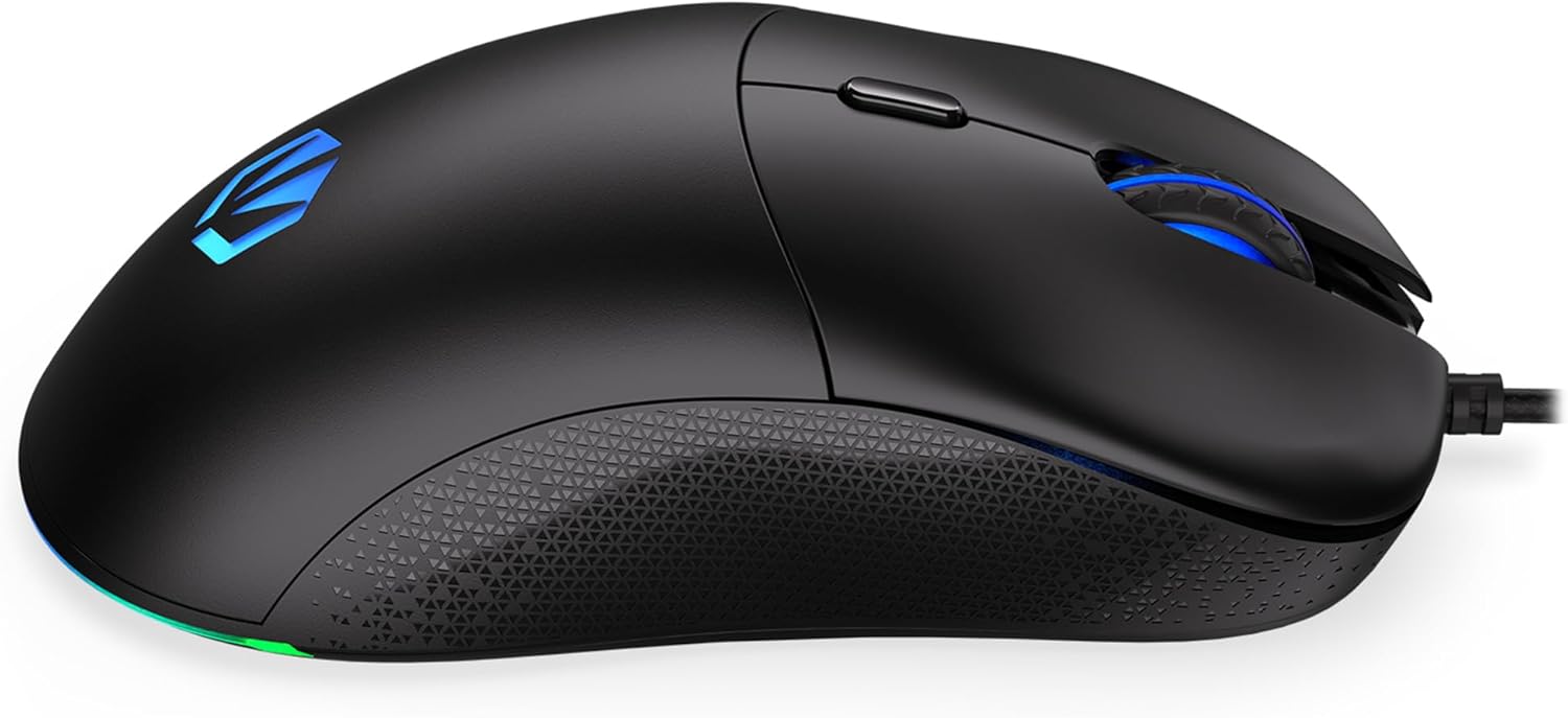 ENDORFY GEM Plus EY6A005 Lightweight Gaming Mouse (67g), Sensor PixArt PAW3370, 19000 DPI 1.8m USB Paracord, Mechanical Switches Kailh GM 8.0 80M, 6 Programmable Buttons, Mouse Feet PTFE