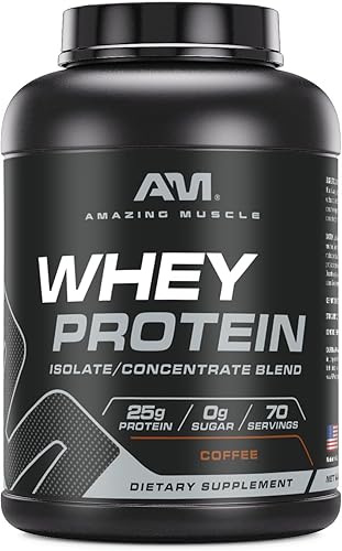 Amazing Muscle 100% proteína de suero en polvo *Fórmula avanzada con aislado de proteína de suero como ingrediente primario junto con concentrado de
