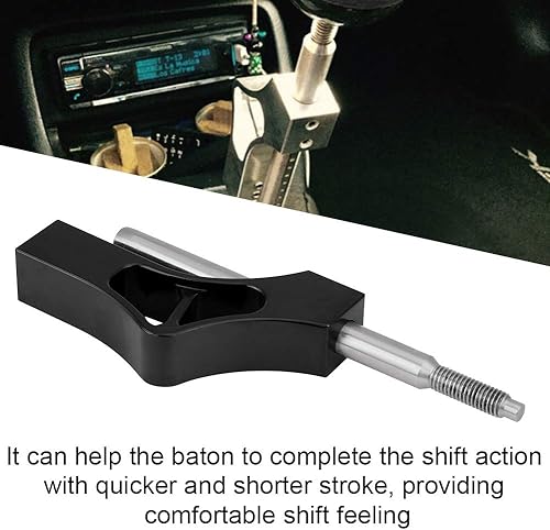 Miniatura 10 de Fydun Extensor de palanca de cambios, extensión de palanca de altura ajustable de acero inoxidable para Honda Pomo de cambio manual (rojo)