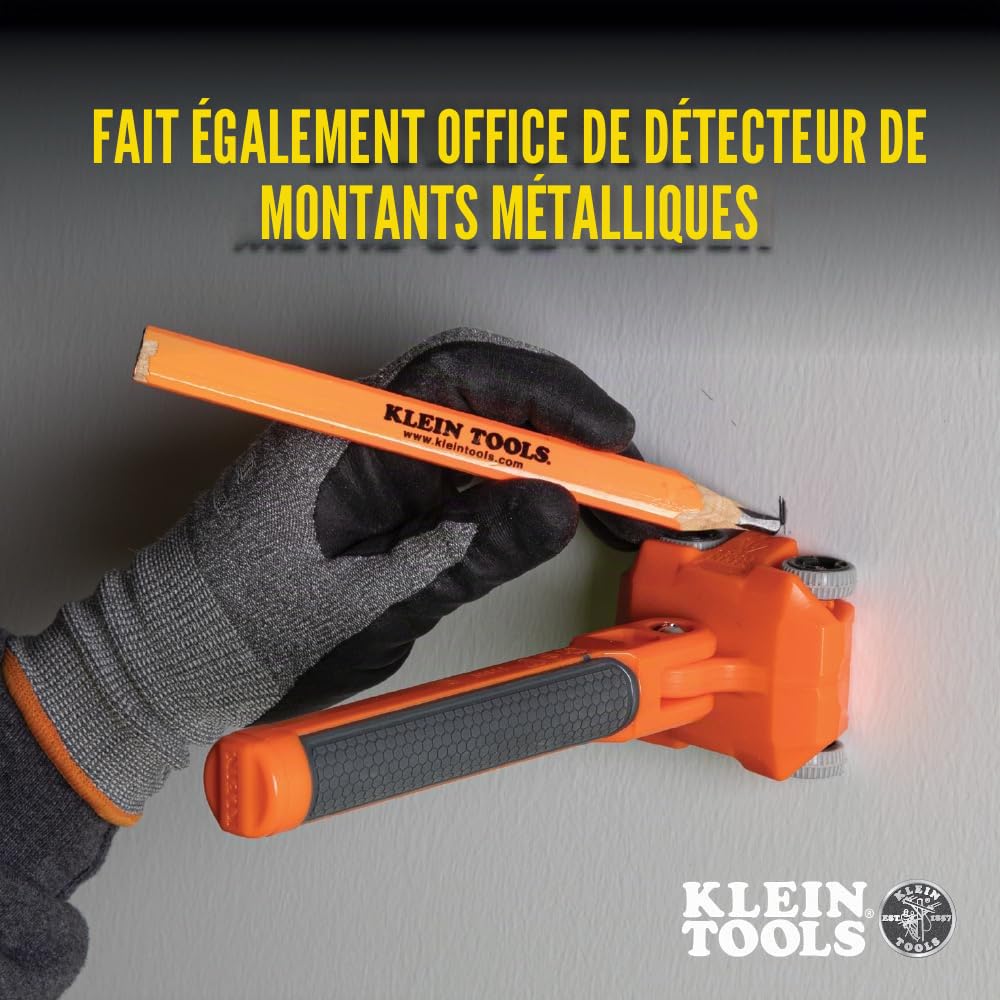KLEIN TOOLS Klein Tools 50611 Extracteur de fil magnétique pour poissons et câbles derrière les murs ou les espaces restreints, plomb en acier inoxydable, aimant de terre rare Orange