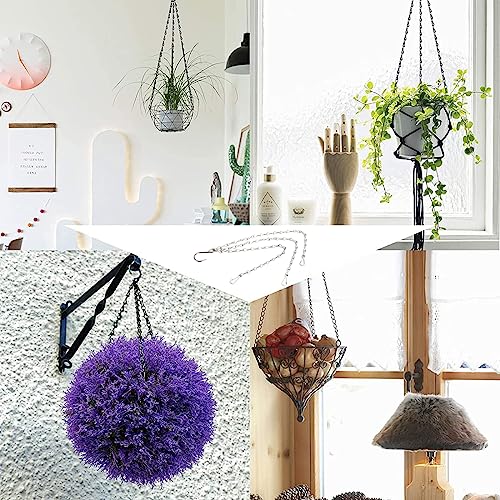 Tiiyee TINJEXIRGAK6TU8 Hanging Baskets Chains, Hanging Basket Hooks Flower Pot Hanger 4Pcs Decorative Flower Pot Chain 3 Point Stainless Steel Garden Heavy Duty Hooks For Outdoor Indoor Planters Bird Feeders Wind Chimes thumb #5