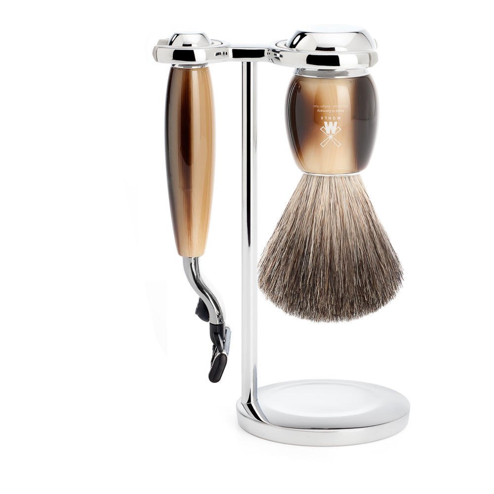Set Afeitado Mühle Brocha Afeitar & Maquinilla Gillette® Mach3 Serie Vivo