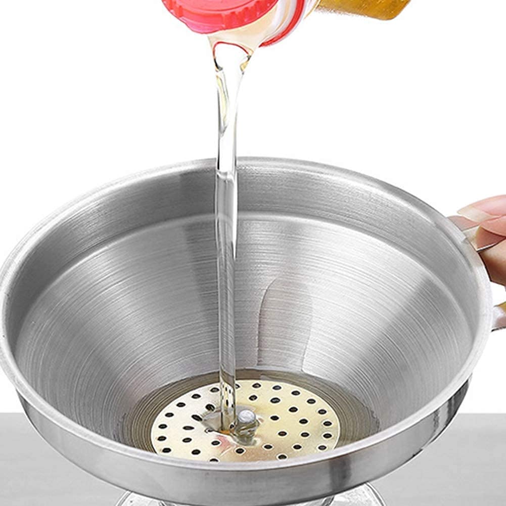 Imbuto in Acciaio Inossidabile, 5 Alimentari liquidi Imbuto a Bocca Larga Bilancia, Ristorante a Bocca Larga Imbuto, Tea Dregs condimento Liquido Olio commestibile