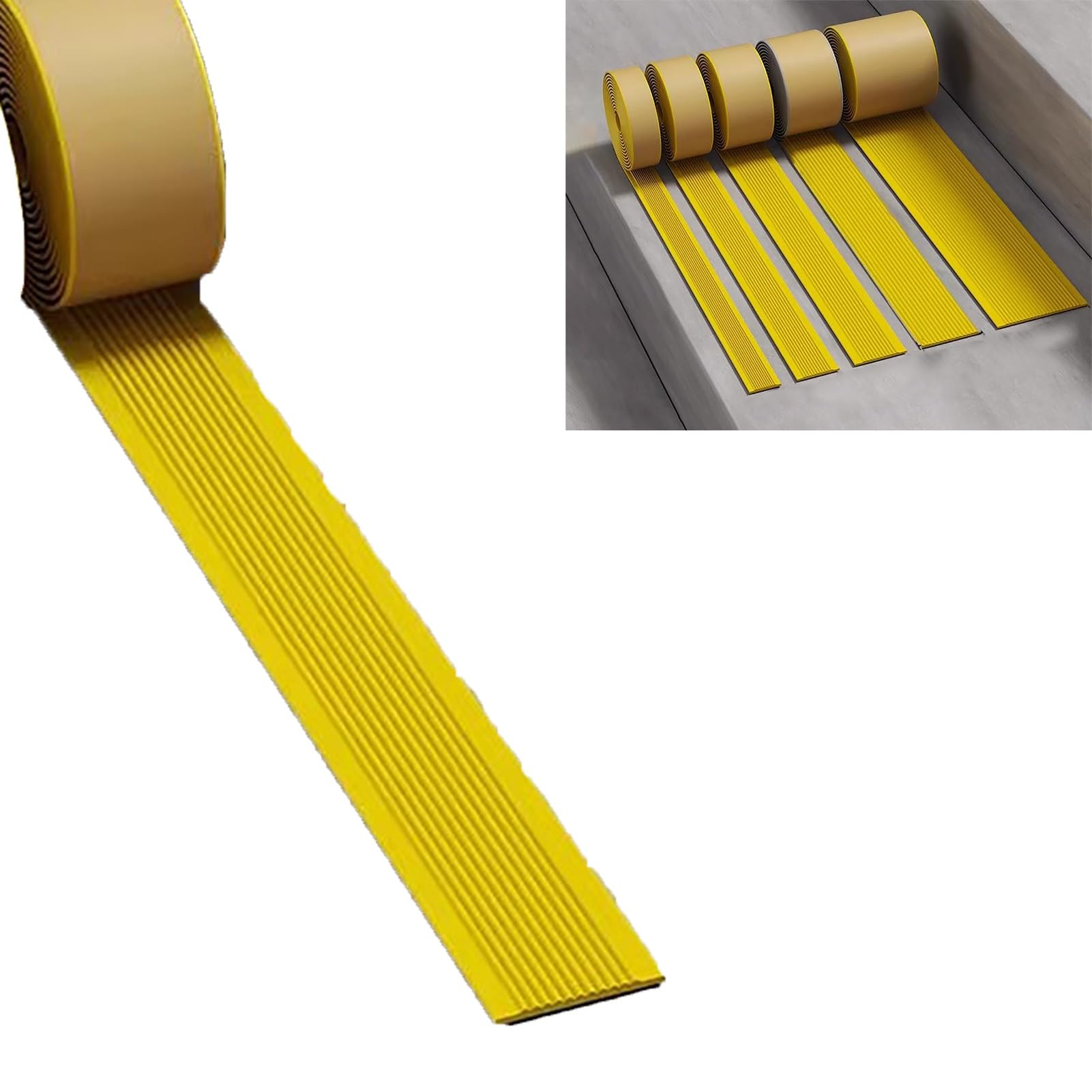 5M elastyczne wykończenie ir Ed z klejem żółte 100 mm (4") profil trat do laminatu Flo Indoor ir Safe Strip i łatwy do włożenia