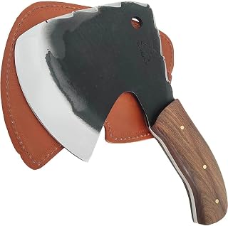 Facas Zanline Machadinha Americana 5mm Artesanal Monobloco Cutelo Curvo Inox 420c Esportivo Camping