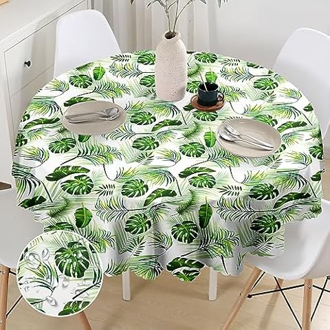 G-dake Waterproof Hawaiian Round Tablecloth 150cm Cover