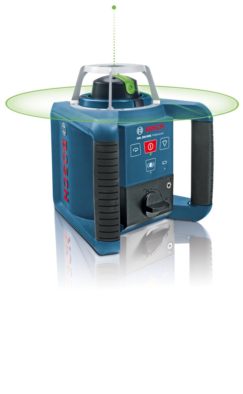 Bosch Professional Laser obrotowy GRL 300 HVG; zielona wiązka, zasięg pracy: do 300 m (średnica), walizka