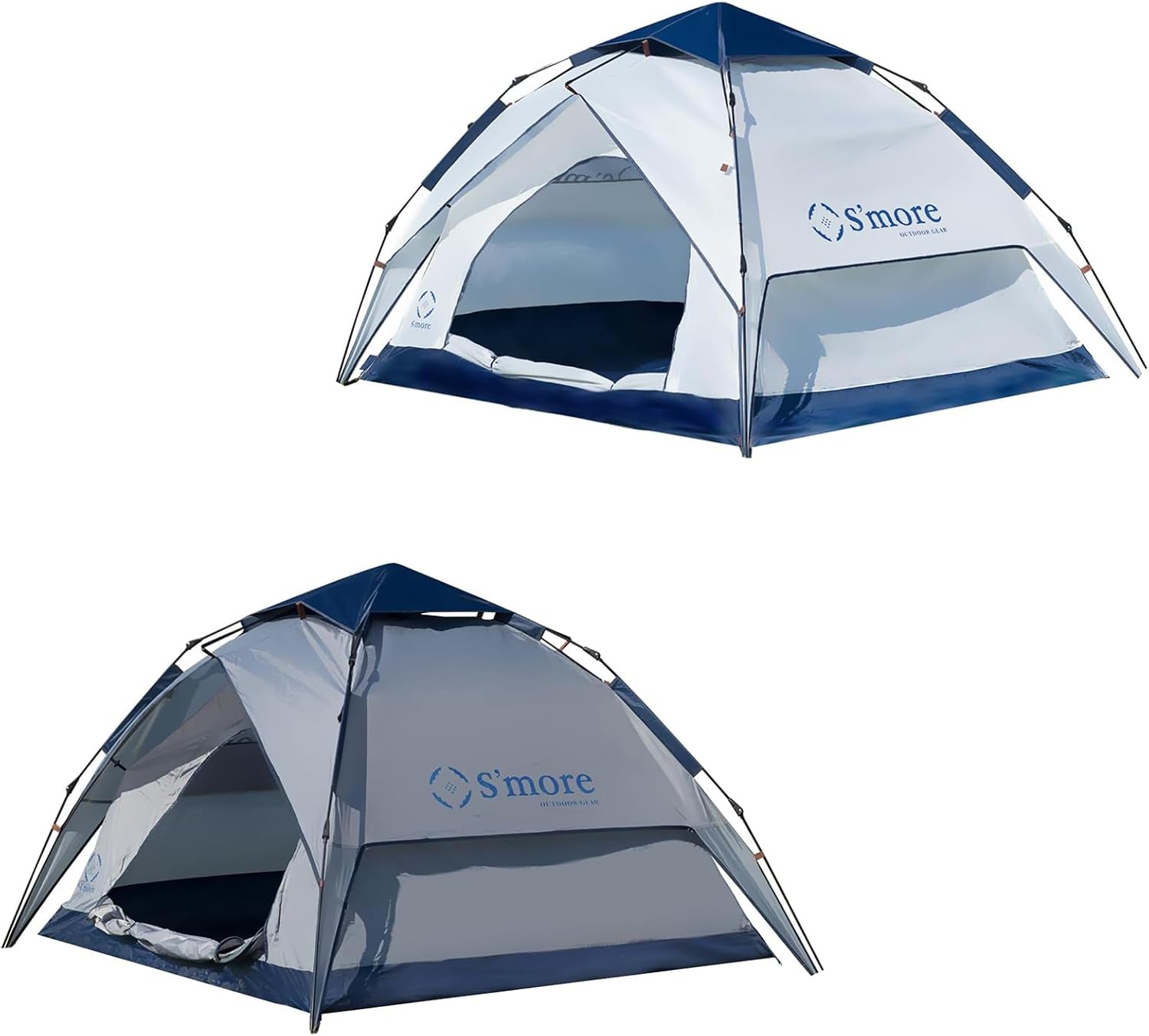 S'more Tirami Instant Setup Camping Tent, Dome Tent Included Rainfly Blocks Wind & Rain, Lightweight and Easy Set Up Outdoor Tent, 1/2 Person Quick Pop Up Tent Great for Hiking, Backing