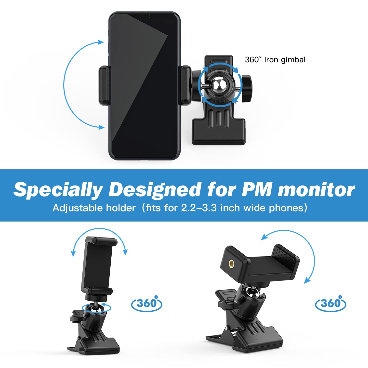 Buy Adjustable Phone Holder for Concept 2 Rowing Machine, Rotatable and