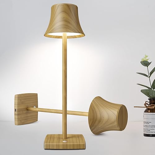Miniatura 8 de Lámpara de escritorio LED inalámbrica puerto de carga USB recargable con pilas 3 niveles de brillo regulable para exteriores moderno restaurante