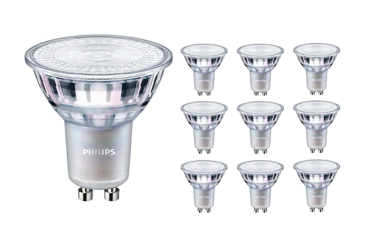 Philips Master Value LED 3.7W GU10 2700K 60 Degree Spotlight - Pack of 10