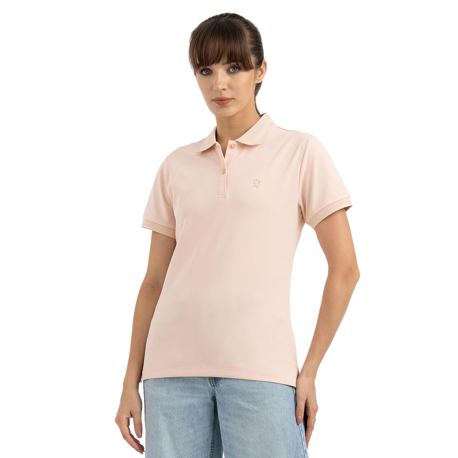red tape Peach Polo T-Shirt for Women-picture-14