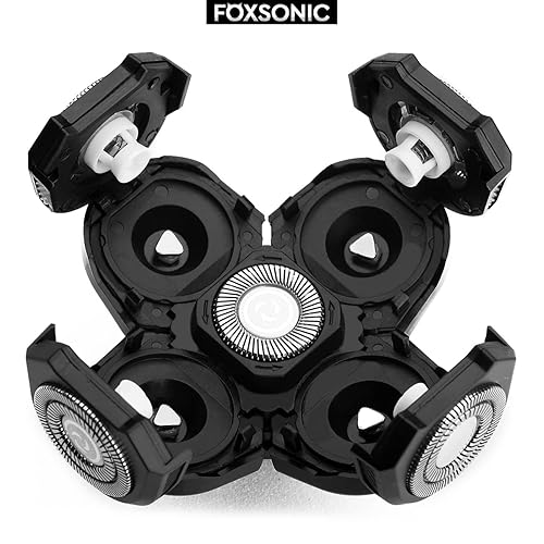 Miniatura 49 de Silvery - Cabezal de repuesto para afeitadora eléctrica para hombre, cabeza de repuesto de 6 cuchillas de repuesto para afeitadora calva Tono