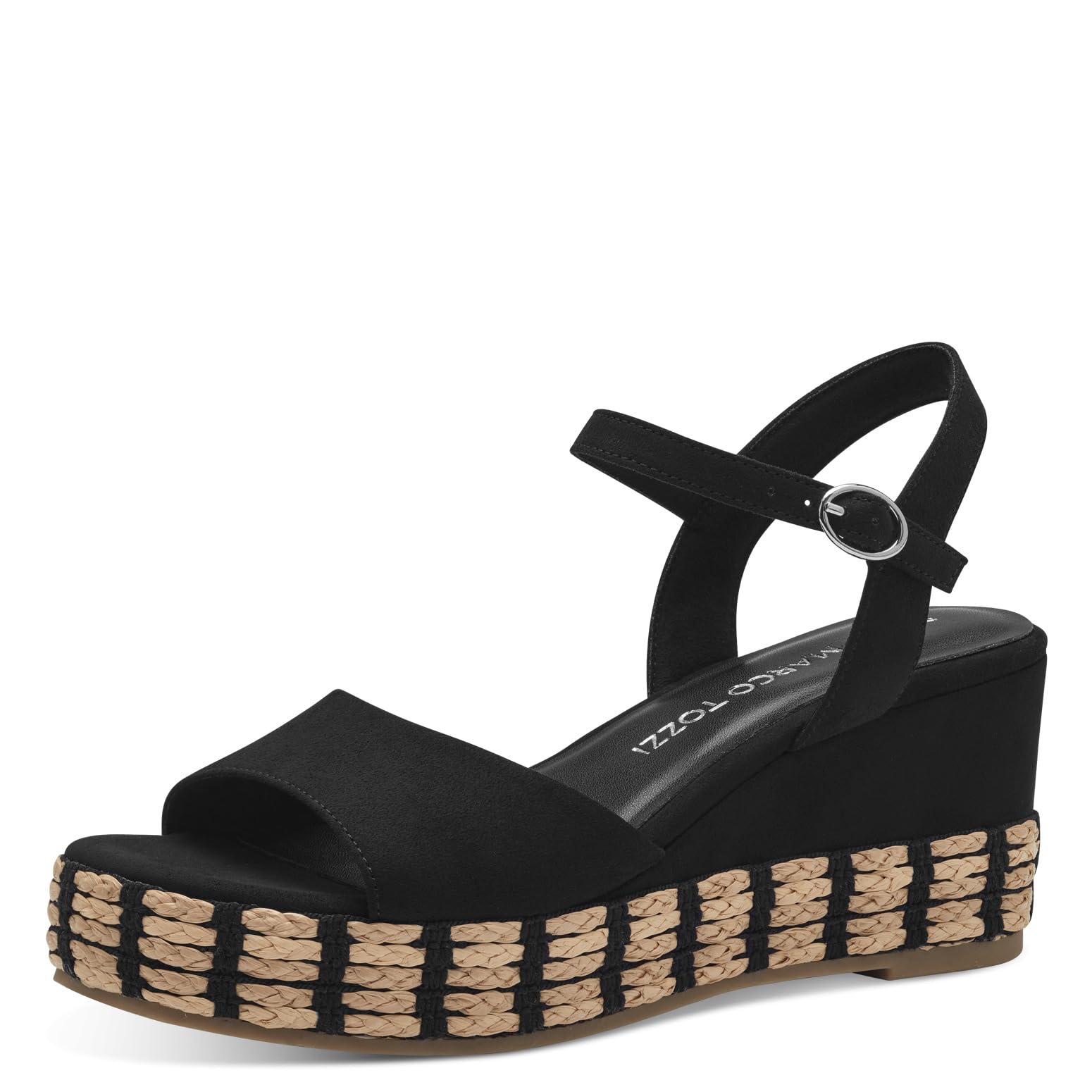 MARCO TOZZI Damen Sandalen mit Keilabsatz mit Verstellbarem Riemen Bequem