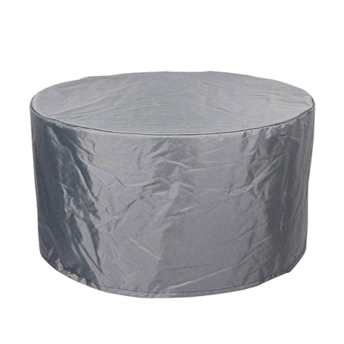 Funda Muebles Jardin Impermeable Redonda 150x90cm, Cubierta De Muebles De Exterior Impermeable a Prueba De Viento Cubierta De Mesa De Jardín, para Muebles De Jardín
