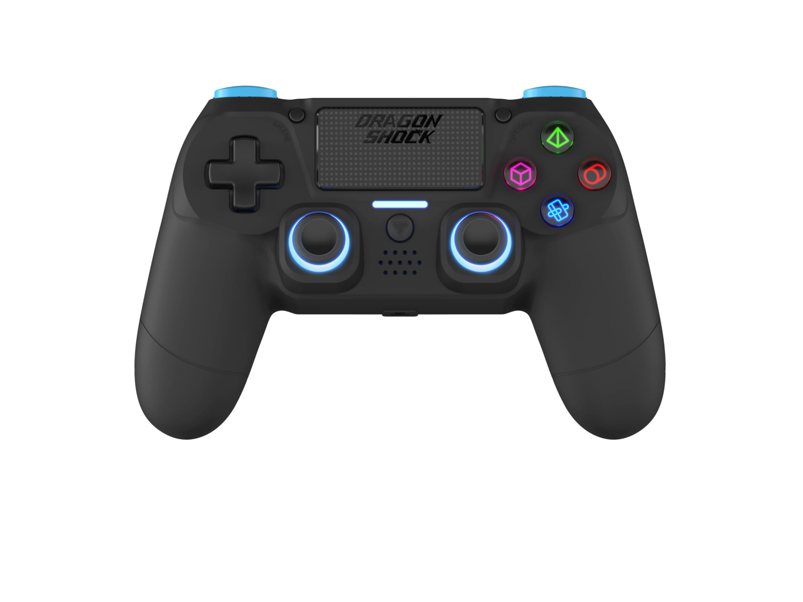 Czarny MIZAR Bezprzewodowy kontroler Bluetooth na PS4, PC i Mobile