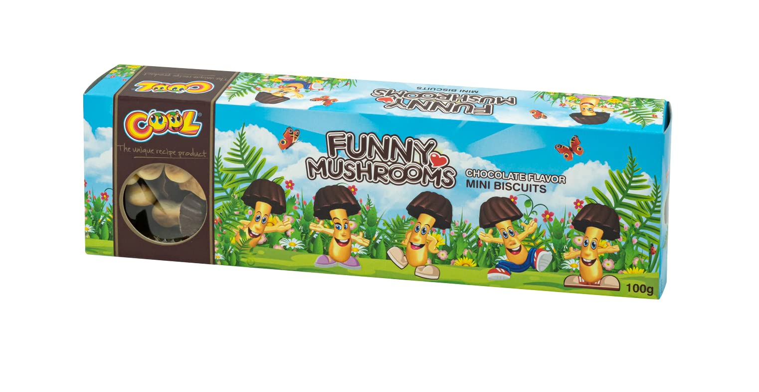 COOL Funny Mushrooms Chocolate, Kleingebäck in Pilzform, 100g